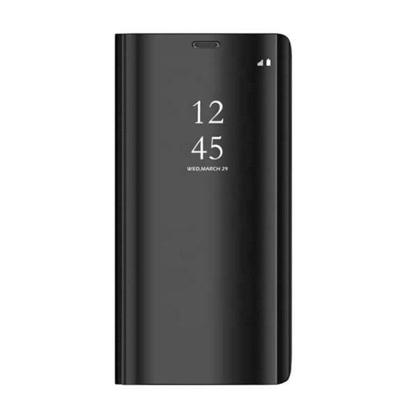 Handyhülle für Samsung A51 geeignet Spiegel Hülle Clear View schwarz