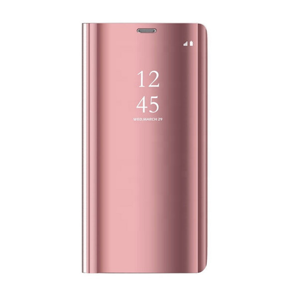 Handyhülle für Samsung A51 geeignet Spiegel Hülle Clear View rose goldfarben