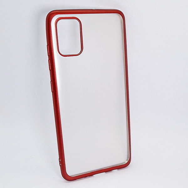 Handyhülle für Samsung A51 geeignet Silikon Case Back Cover Hülle matt rot
