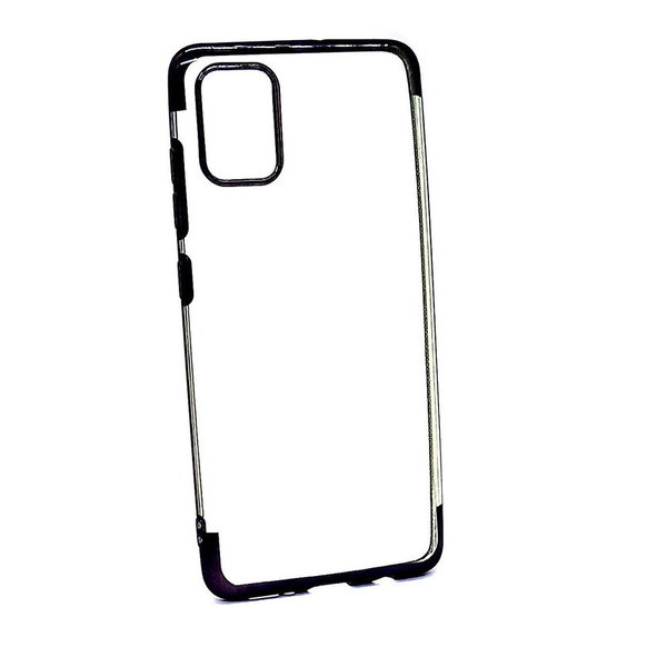 Handyhülle für Samsung A51 geeignet Silikon Case Back Cover Hülle klar schwarz