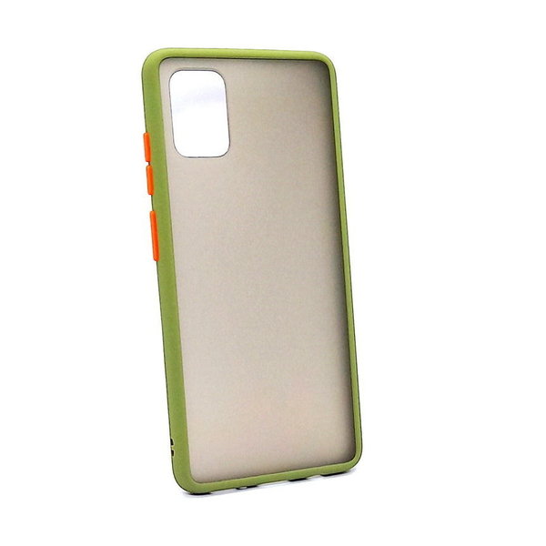 Handyhülle für Samsung A51 geeignet Back Cover Hard Case Hülle grün orange
