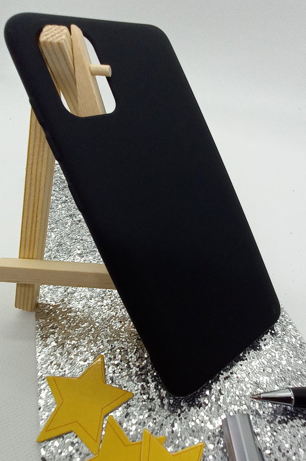 Handyhülle für Samsung A51 geeignet Silikon Case Soft Inlay schwarz