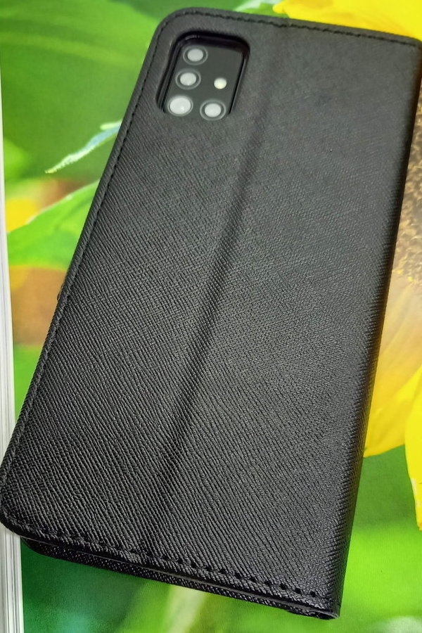 Handytasche für Samsung A51 geeignet Modell Fancy schwarz