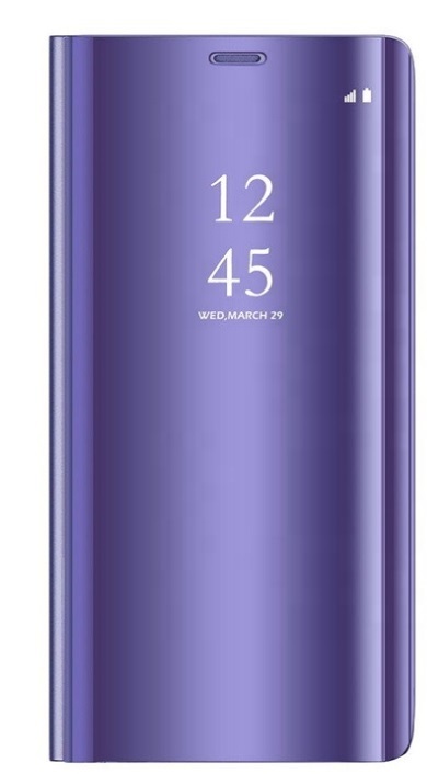 Samsung A21 geeignete Hülle Spiegel Clear View Case violett