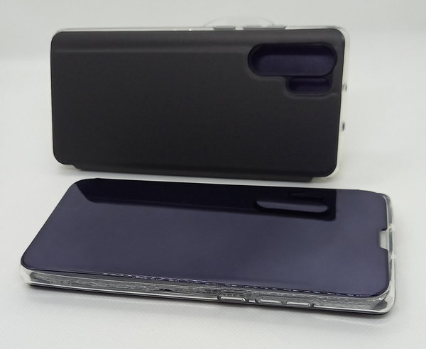 Huawei P30 Pro geeignete Hülle Spiegel Clear View Case in schwarz