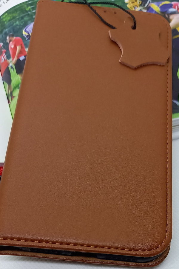 Handytasche aus Genuine Leather braun passend für Samsung A50
