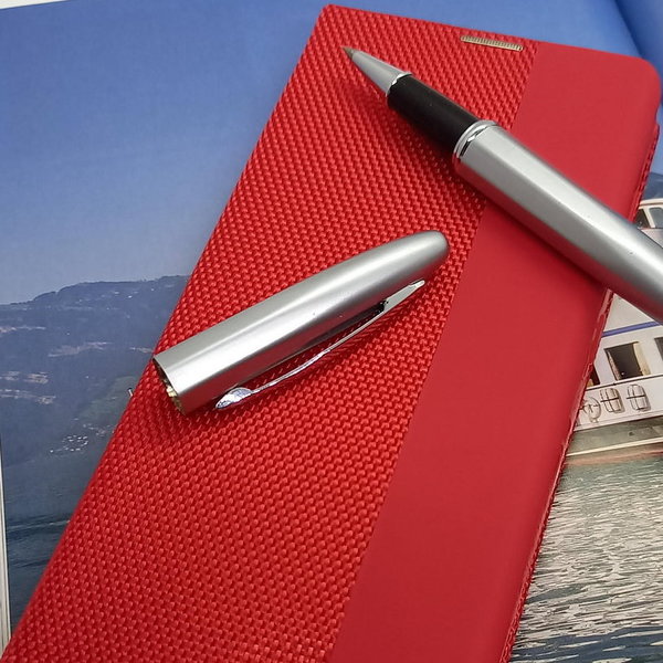 Handytasche für Samsung A40 geeignet Senso Book Magnet Case in rot