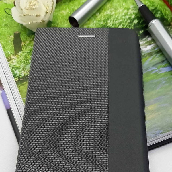 Handytasche Samsung A50 geeignet Senso Book Case grau schwarz