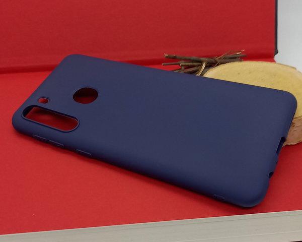 Handyhülle Soft Case Back Cover passend für Samsung A21 dunkelblau
