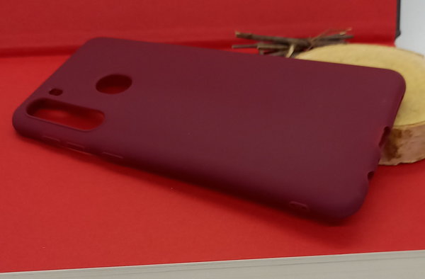 Handyhülle Soft Case Back Cover passend für Samsung A21 Burgund