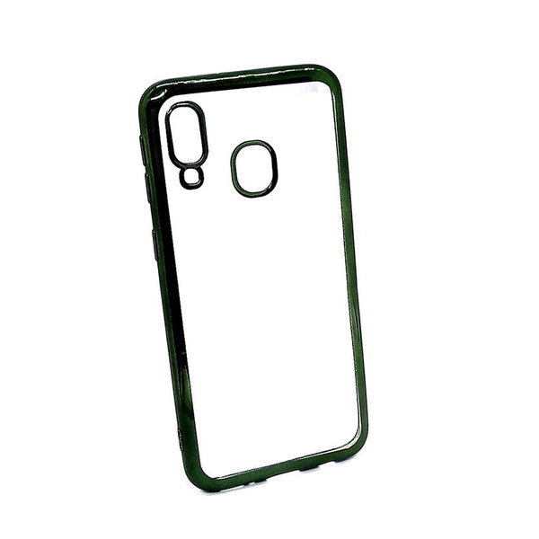 Handyhülle für Samsung A40 geeignet Silikon Case Back Cover klar grün