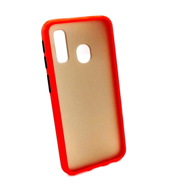Handyhülle für Samsung A40 geeignet Back Cover Hard Case rot schwarz