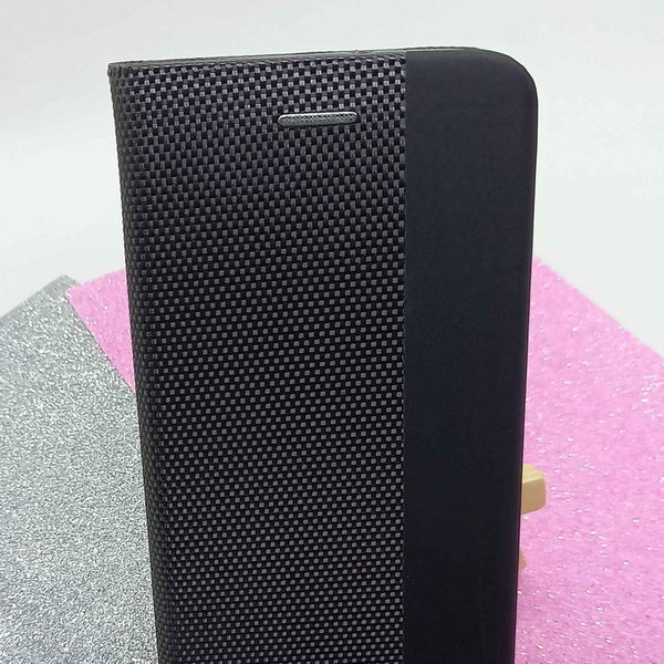 Handytasche für Samsung A40 geeignet Senso Book Magnet Case in grau schwarz