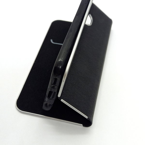 Handytasche Luna Book Silver schwarz passend für Samsung A40