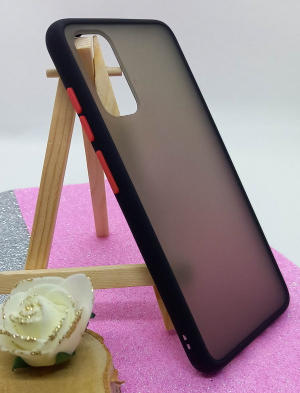Handyhülle Samsung S20 geeignet Back Cover Hard Case schwarz orange