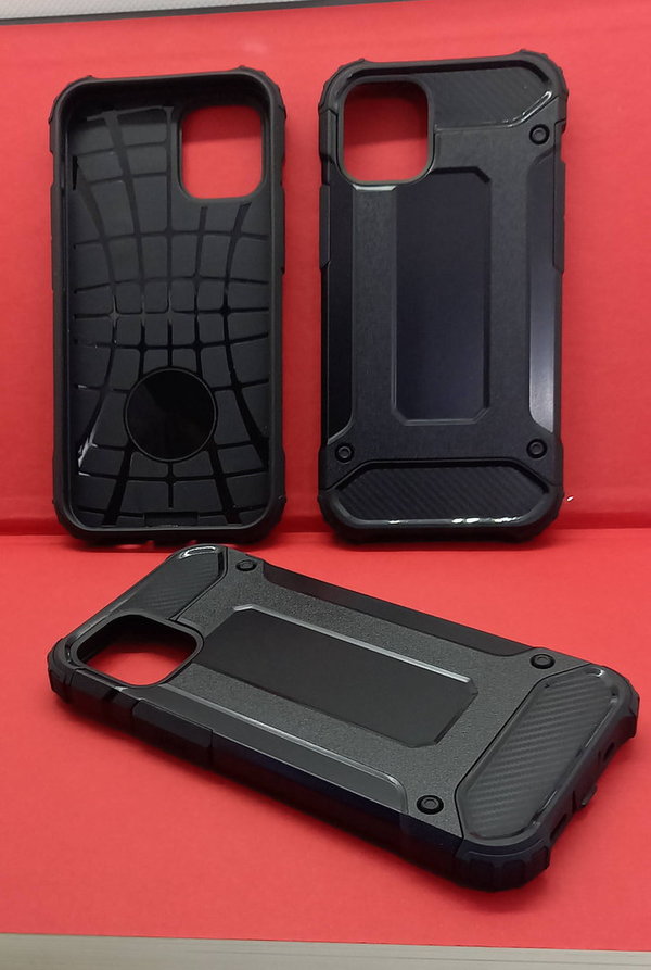 Forcell Outdoor Handyhülle passend für iPhone 12 Mini schwarz