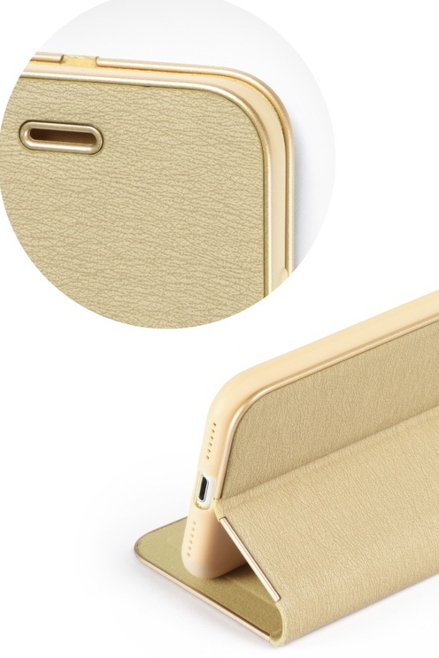 Handytasche für iPhone 12 mini geeignet Luna Book Gold goldfarben