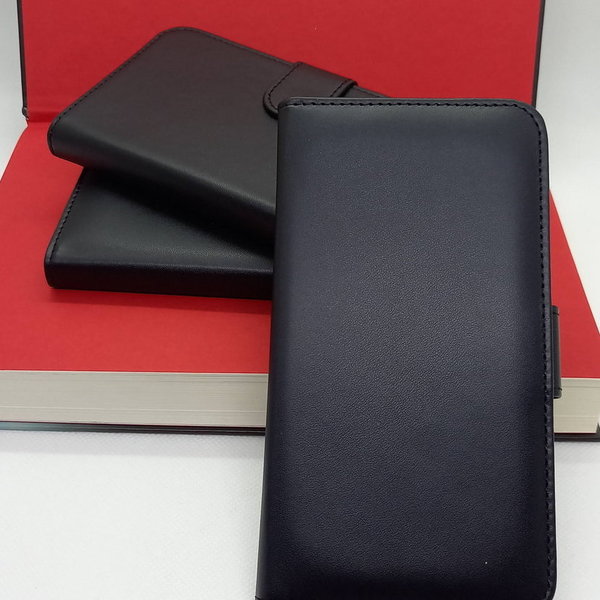 Handytasche für Samsung A51 geeignet aus Kunstleder Bookstyle schwarz
