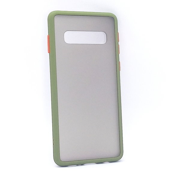 Handyhülle Samsung S10 geeignet Back Cover Hard Case grün orange