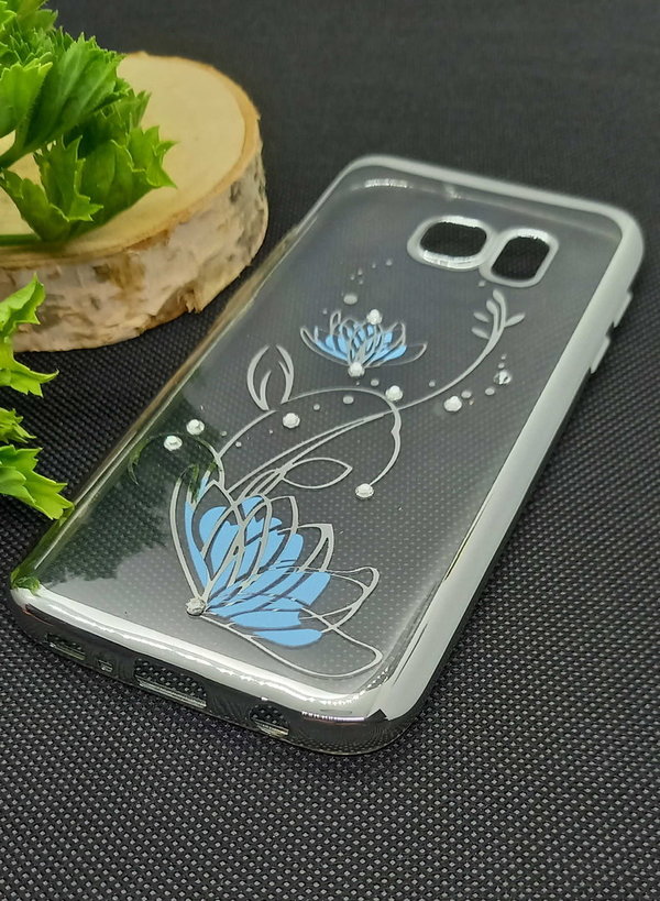 Handyhülle für Samsung S7 geeignet Silikon Case Motiv Flower Lotus
