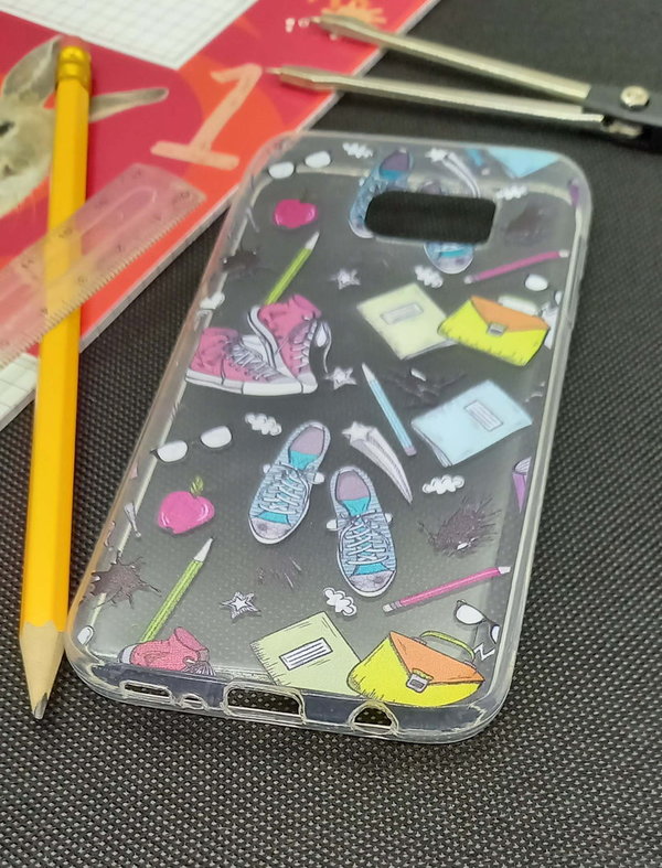 Handyhülle für Samsung S7 geeignet Silikon Case Motiv Turnschuh