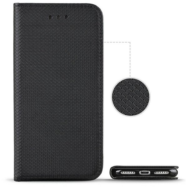 Handytasche Huawei P40 Pro geeignet Book Case geriffelt schwarz