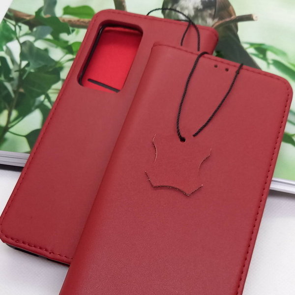 Handytasche aus Genuine Leather rot passend für Huawei P40 Pro