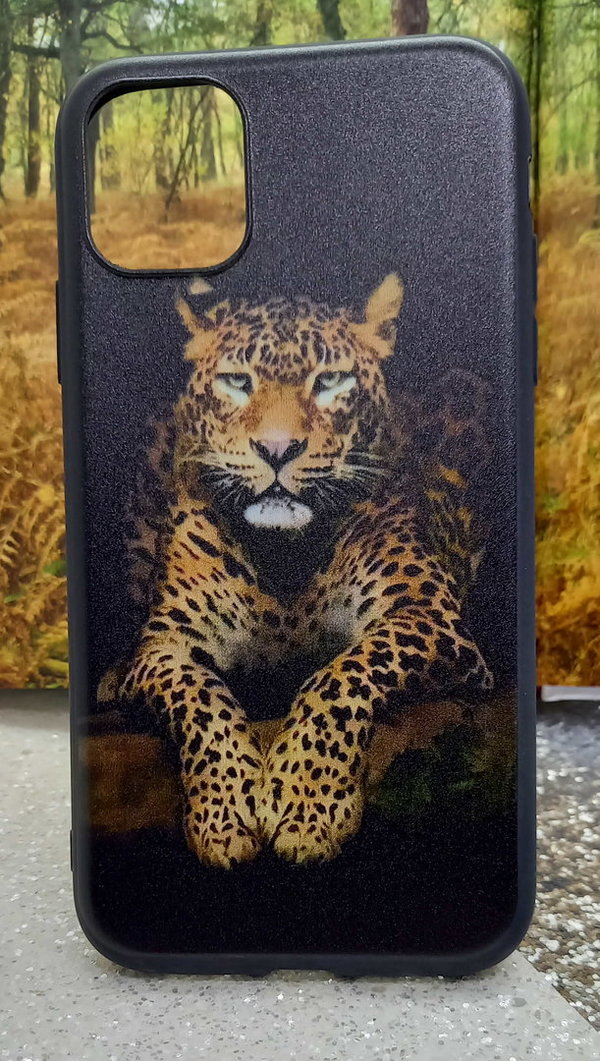 iPhone 11 geeignete Hülle Back Cover Silikon Case Motivhülle Tiger