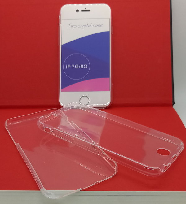 iPhone 7 geeignete Hülle Full Cover Rundumschutz transparent