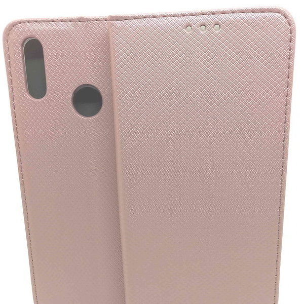 Handytasche Huawei P Smart 2019 geeignet Book Case geriffelt rosa