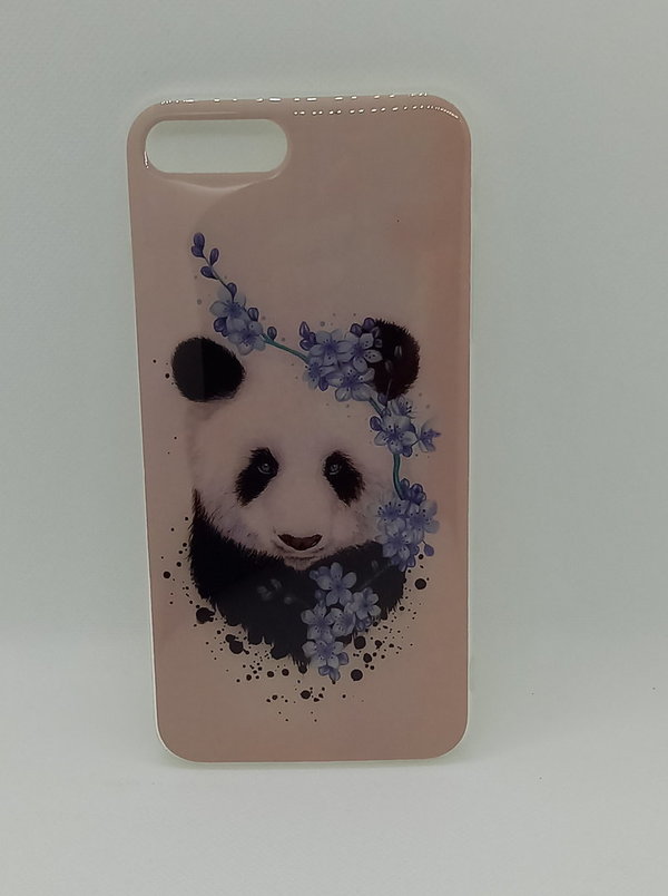 iPhone 7+ geeignete Hülle Silikon Case Motivhülle Panda