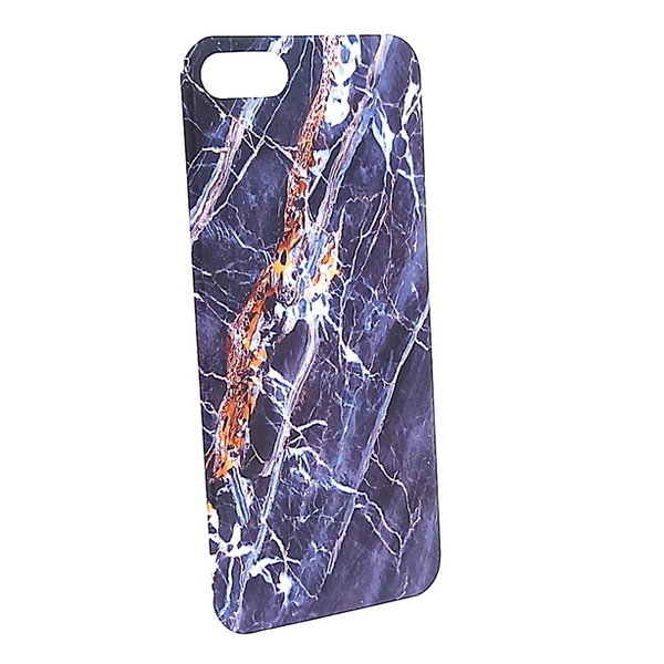 iPhone 7+ geeignete Hülle Silikon Case Back Cover Motiv Marmor Blue