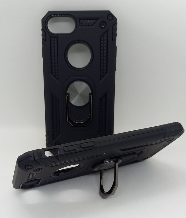 iPhone 7 geeignete Hülle Outdoor Handyhülle mit magnetischer Ringhalterung Black