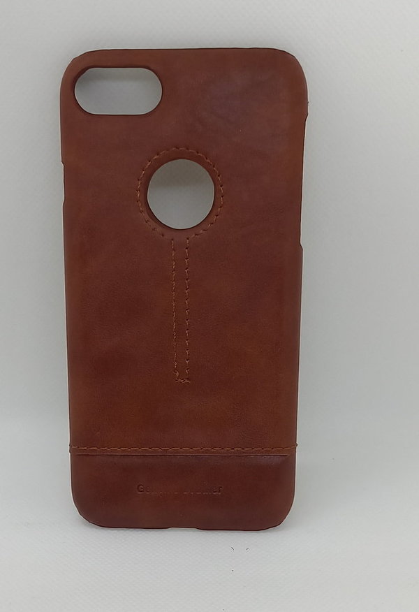 iPhone 8 geeignete Hülle JDK mit Genuine Leather braun