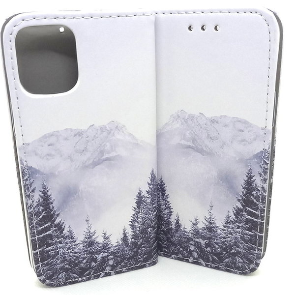 Handytasche für iPhone 12 Pro Max geeignet Book Case Winter Mountain