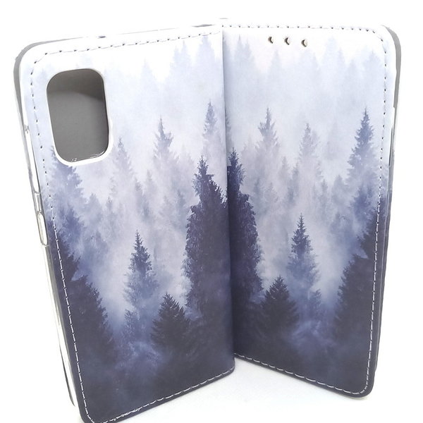 Handytasche Samsung A41 geeignet Book Case Motiv Winter Forrest