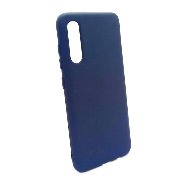Handyhülle für Samsung A70 geeignet Silikon Case Soft Inlay dunkelblau