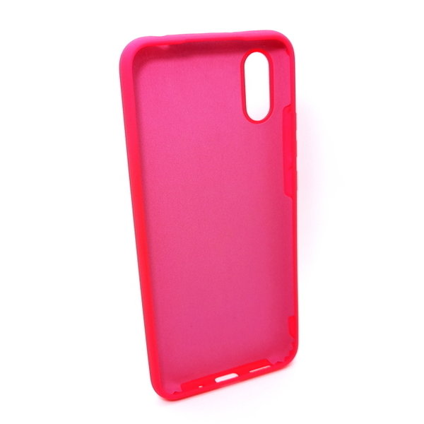 Xiaomi Redmi 9A geeignete Hülle Silikon Case mit Soft Inlay pink