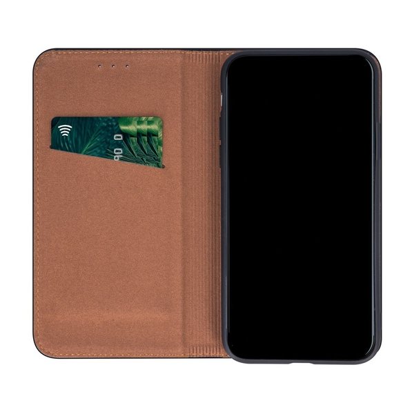 Xiaomi Redmi 9A geeignete Handytasche aus Genuine Leather in schwarz