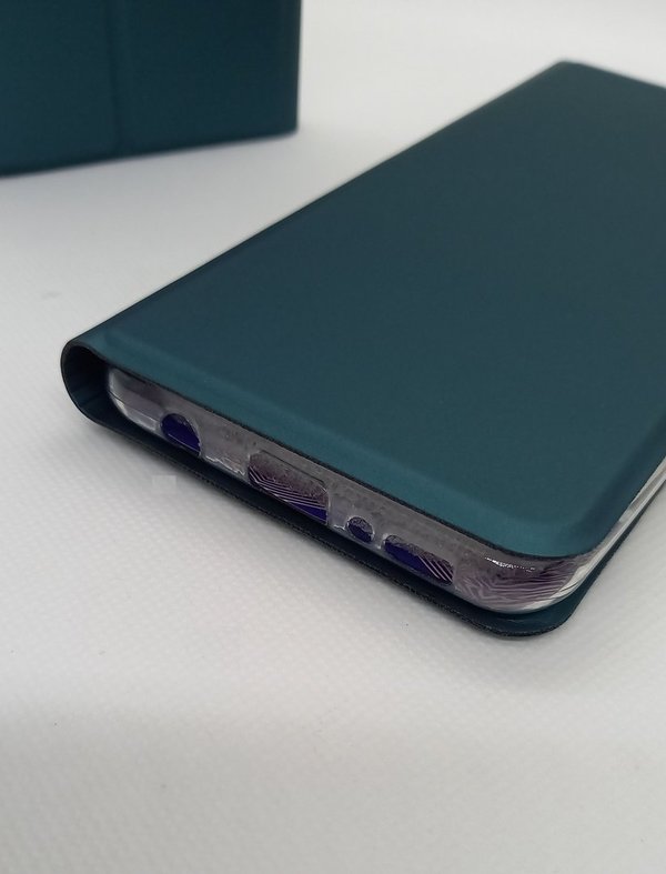 Handytasche Samsung A21s geeignet Book Case dunkelgrün