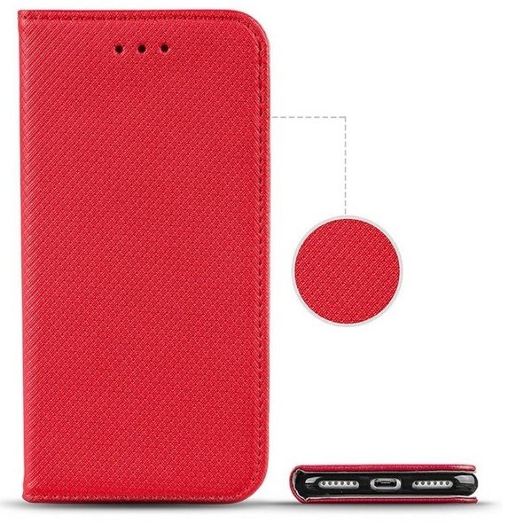 Handytasche Samsung A21s geeignet Book Case geriffelt rot