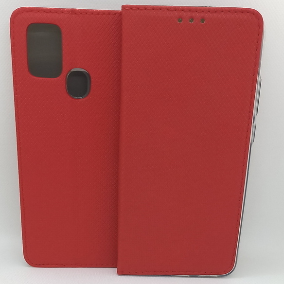 Handytasche Samsung A21s geeignet Book Case geriffelt rot