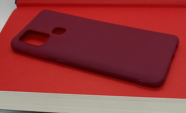 Samsung A21s geeignete Hülle Soft Case Back Cover Burgund