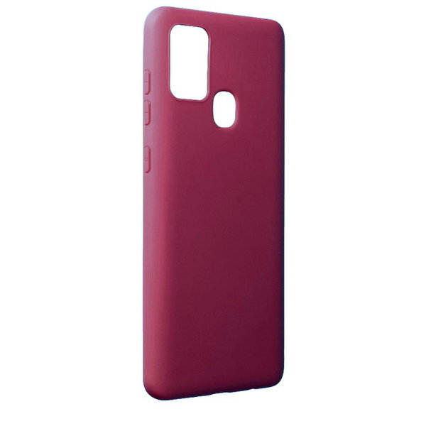 Samsung A21s geeignete Hülle Silikon Case Soft Inlay Burgund