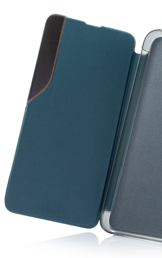Xiaomi Redmi 9A geeignete Hülle aus Kunstleder Smart View Case dunkelgrün