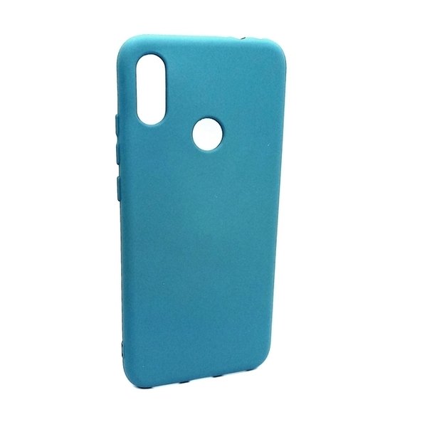 Handyhülle Silikon Case Soft Inlay passend für Xiaomi Redmi Note 7 grau-blau