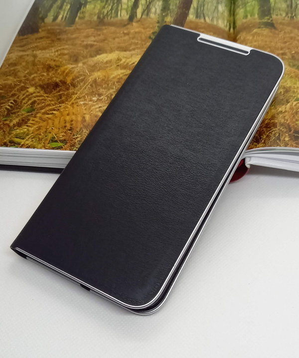 Handytasche Luna Book Silver schwarz passend für Xiaomi Redmi Note 7