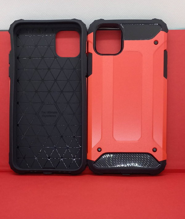 iPhone 11 Pro Max geeignete Hülle Back Cover 2in1 rot