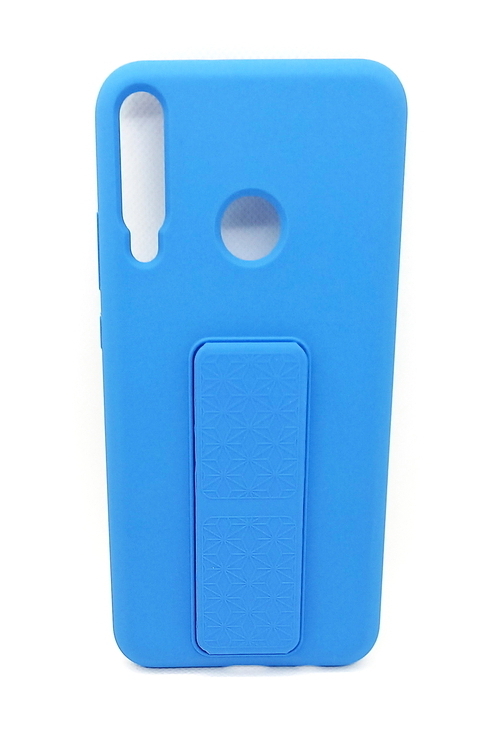 Huawei P40 Lite E geeignete Hülle Soft Case Magnethalterung hellblau