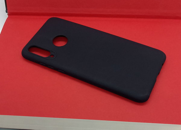 Handyhülle Huawei P30 Lite geeignet Silikon Case Soft Inlay schwarz